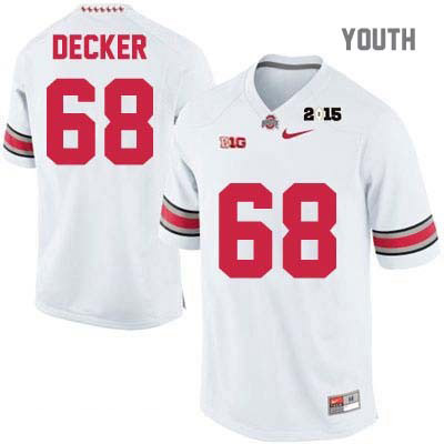 Youth NCAA Ohio State Buckeyes Taylor Decker #68 College Stitched Authentic Nike White Football Jersey GQ20A45KZ